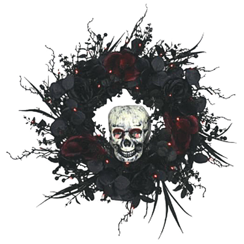 Celebrations® LED 24" Skull Halloween Wreath