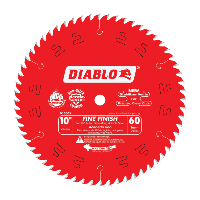 Diablo® 10" D x 5/8" TiCo Hi-Density Carbide Circular Saw Blade 60 teeth, 1 Pk.
