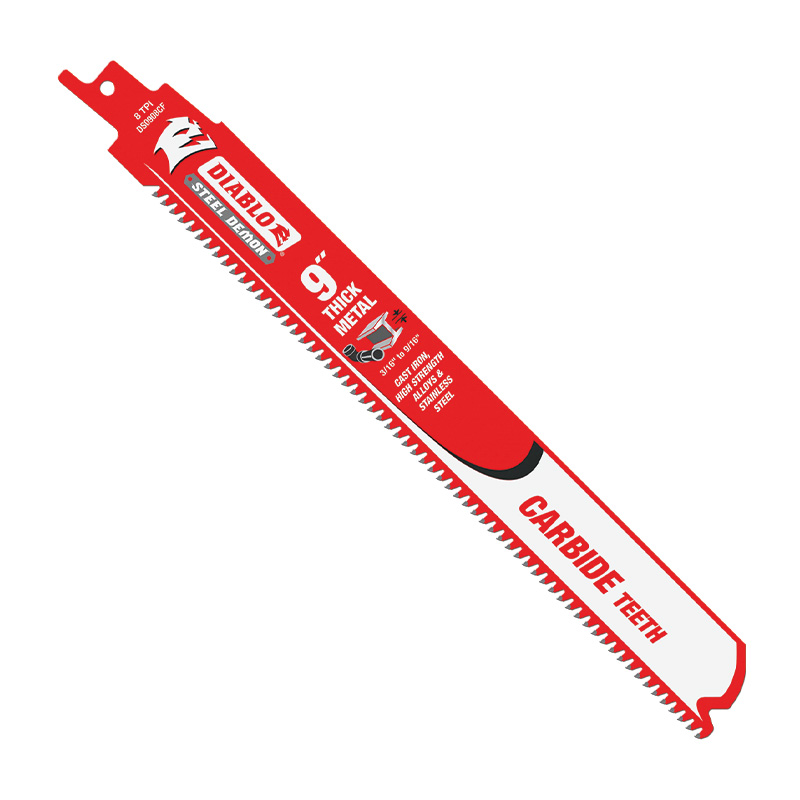 Diablo® Steel Demon 9" Carbide Thick Metal Reciprocating Saw Blade 8 TPI, 1 Pc.