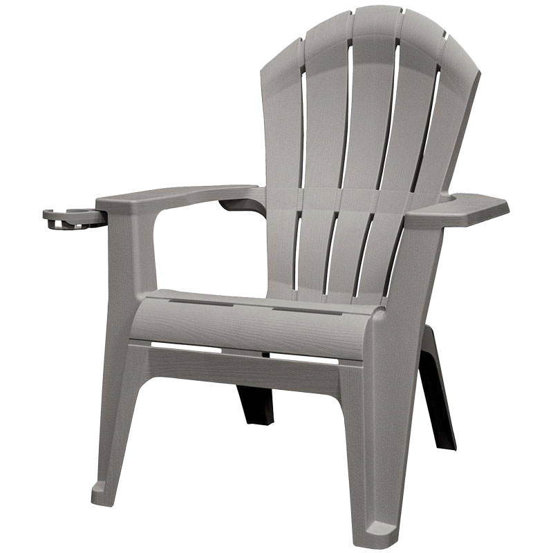 Adams Mfg.® RealComfort Deluxe Gray Resin Frame Adirondack Chair