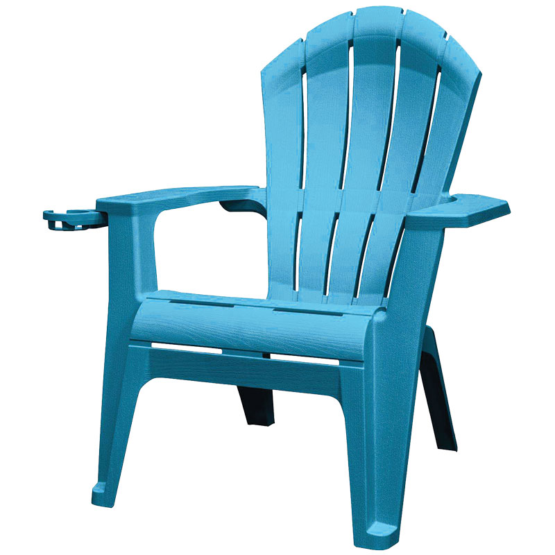 Adams Mfg.® RealComfort Deluxe Pool Blue Resin Frame Adirondack Chair