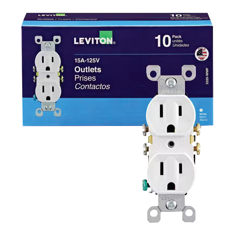 Leviton® White Outlet, 10 Pk.