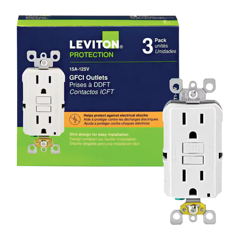 Leviton® SmartlockPro White GFCI, 3 Pk.