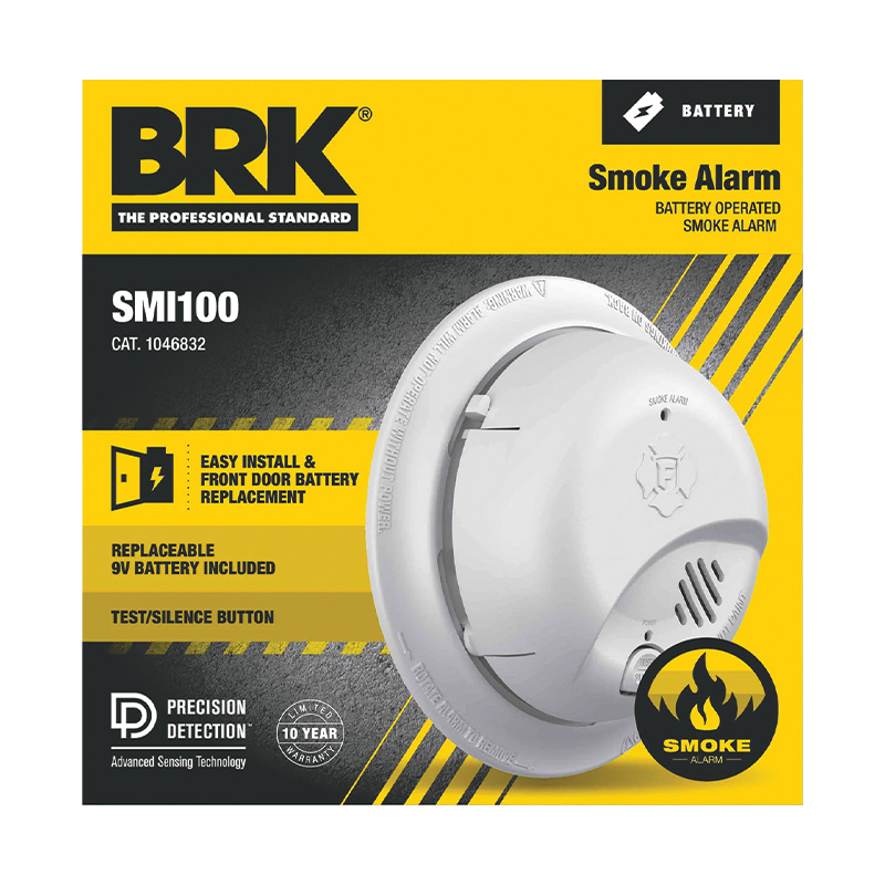BRK® Battery-Powered Smoke Detector, 1 Pk.