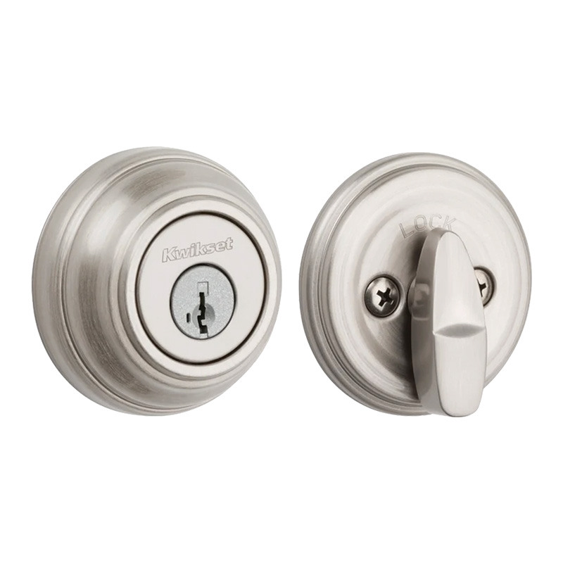 Kwikset® SmartKey Satin Nickel Metal Deadbolt
