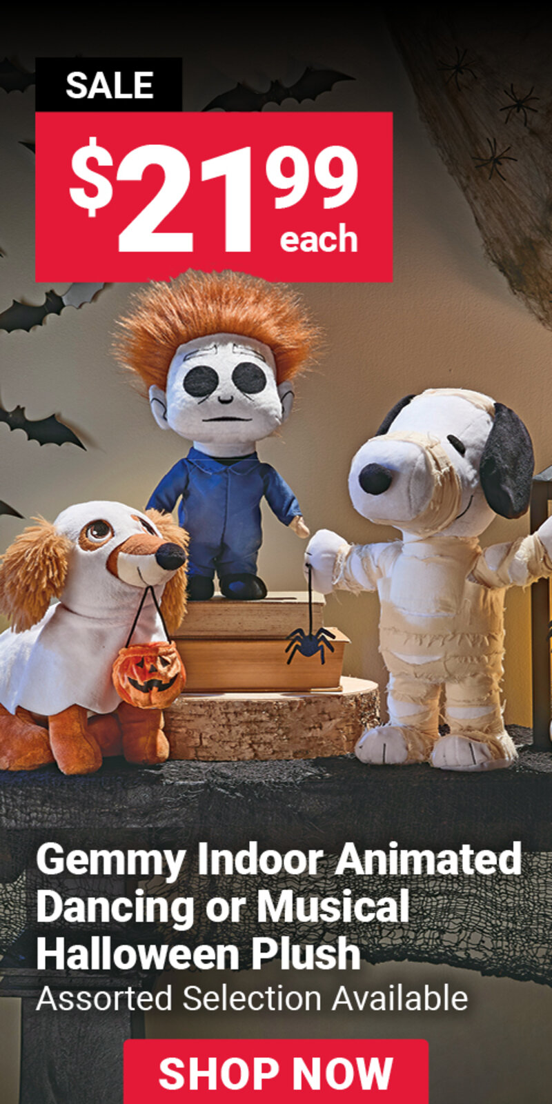 Gemmy Indoor Animated Dancing Or Musical Halloween Plush