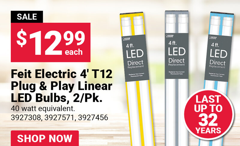 FEIT Electric 4' T12 Plug & Play Linear LED Bulbs