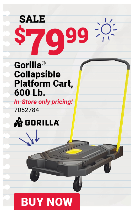 Gorilla® Collapsible Platform Cart, 600 Lb.