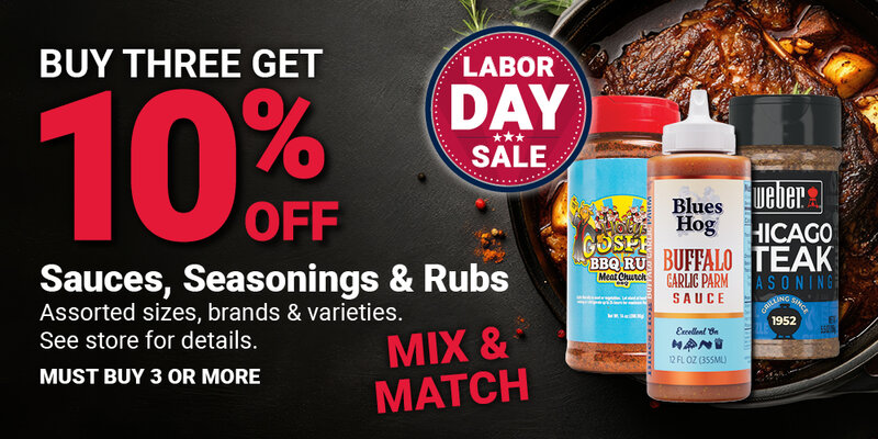 Buy Three Get 10% Off Sauces, Seasonings and Rubs